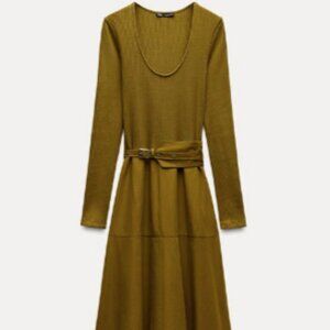 Zara COMBINATION BUCKLE DRESS Small